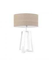 Skandynawska lampa stołowa do salonu THOR ECO w klasycznej bieli