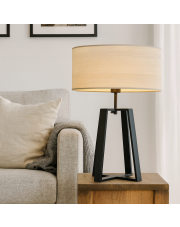 Skandynawska lampa stołowa do salonu THOR ECO w klasycznej bieli