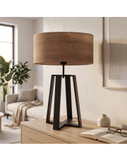 Czarna lampa stołowa w stylu skandynawskim THOR ECO