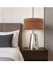 Duża lampa stołowa do salonu THOR ECO z abażurem