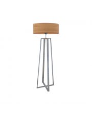 Duża lampa stojąca do salonu w kolorze srebrnym MOSS ECO