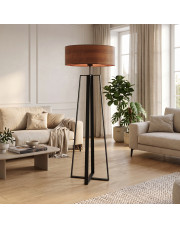 Czarna lampa stojąca do salonu MOSS ECO