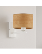 Prosta lampa ścienna do salonu ELVORA ECO w stylu rustykalnym