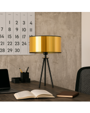 Czarno-złota lampa stołowa na 3 nogach w stylu glamour ALTA MIRROR