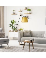 Czarno złota lampa stojąca glamour MANILA MIRROR