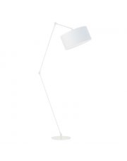 Biała lampa podłogowa z regulacją kąta padania światła BARI