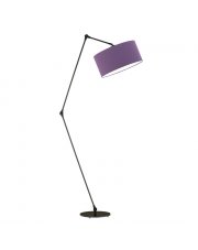 Czarna lampa podłogowa z regulowanym ramieniem BARI