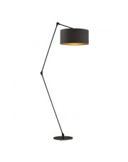 Czarna lampa stojąca łukowa BARI GOLD