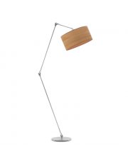 Lampa podłogowa z dębowym kloszem i regulowanym ramieniem BARI ECO