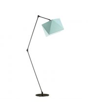 Regulowana lampa stojąca do pokoju dziecka OSAKA z miętowym abażurem