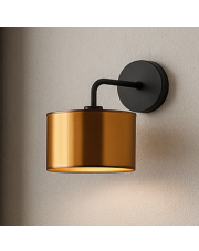 Czarno-miedziany kinkiet w stylu loft AURORA MIRROR