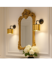 Złoty kinkiet ścienny w stylu glamour AURORA MIRROR