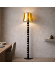 Czarna lampa stojąca z kulkami do sypialni glamour BANGKOK MIRROR