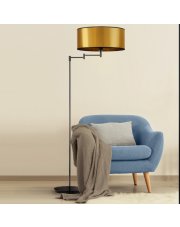 Czarno złota lampa stojąca w stylu glamour CANCUN MIRROR