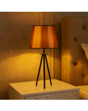 Czarna lampa stołowa na 3 nogach w stylu loftowym BERGEN MIRROR