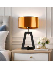 Lampa stołowa z drewnianą podstawą CLIO MIRROR