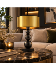 Oryginalna lampa stołowa złota HONOLULU MIRROR w stylu glamour