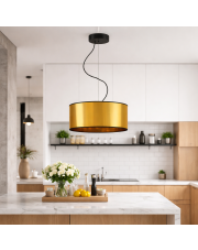 Złoty żyrandol do kuchni z regulacją wysokości HAJFA MIRROR fi - 30 cm