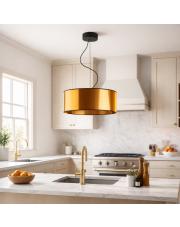 Miedziana lampa wisząca nad wyspę do kuchni HAJFA MIRROR fi - 40 cm 