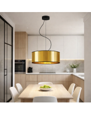 Złota lampa wisząca glamour HAJFA MIRROR fi - 40 cm