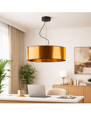 Lampa wisząca miedziana do biura HAJFA MIRROR fi - 60 cm