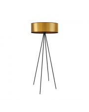 Złota lampa stojąca do sypialni w stylu loft IBIZA MIRROR