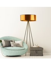 Loftowa lampa podłogowa z miedzianymi elementami IBIZA MIRROR
