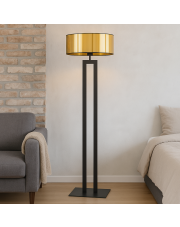 Designerska lampa stojąca do salonu w kolorze złota KALIFORNIA MIRROR