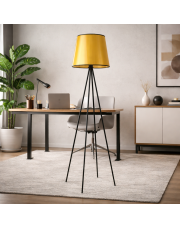 Czarna lampa stojąca w stylu loftowym PANAMA MIRROR