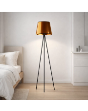 Lampa podłogowa trójnóg czarna RENO MIRROR