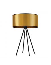 Czarno złota lampa stołowa do salonu SIERRA MIRROR