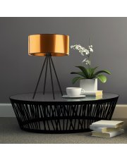 Designerska lampa stołowa czarno-miedziana SIERRA MIRROR