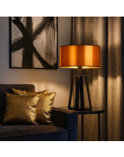 Czarna lampa stołowa do salonu w stylu loftowym THOR MIRROR