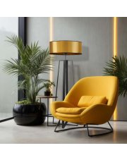 Duża złota lampa podłogowa MOSS MIRROR