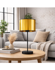 Złota lampa stołowa do salonu w stylu glamour NICEA MIRROR