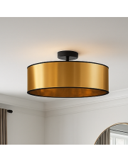 Designerska lampa sufitowa do salonu w kolorze złotym WENECJA MIRROR fi - 50 cm 