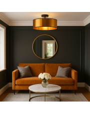 Czarno-miedziana lampa sufitowa w stylu glamour WENECJA MIRROR fi - 50 cm 