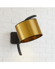 Złoty kinkiet ścienny do sypialni TEKSAS MIRROR w stylu glamour