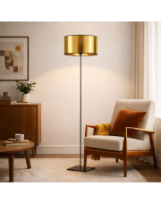 Złota lampa stojąca do salonu SOFIA MIRROR