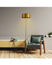 Czarno złota lampa stojąca MEKSYK MIRROR w stylu loft