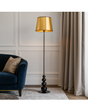 Złota lampa stojąca w stylu glamour do salonu LIZBONA MIRROR