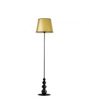 Złota lampa stojąca czarna loft LIZBONA MIRROR