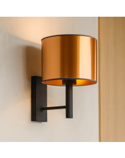 Czarno miedziany kinkiet ścienny do sypialni TEGU MIRROR