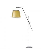 Czarno-złota lampa podłogowa do salonu VIGO MIRROR