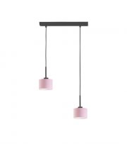 Regulowana 2-punktowa lampa wisząca z różowymi abażurami MONTANA