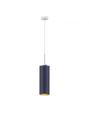 Granatowa lampa wisząca nad wyspę kuchenną tuba ELBA GOLD