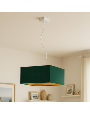 Nowoczesna lampa sufitowa z kwadratowym kloszem SANGRIA GOLD