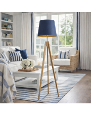 Drewniana lampa stojąca na 3 nogach ARUBA GOLD