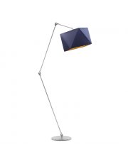 Srebra lampa podłogowa z regulowanym ramieniem OSAKA GOLD