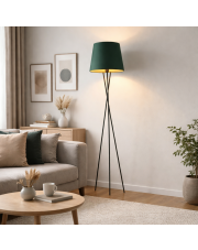 Designerska lampa podłogowa do czytania TOKIO GOLD lampa stojąca trójnóg